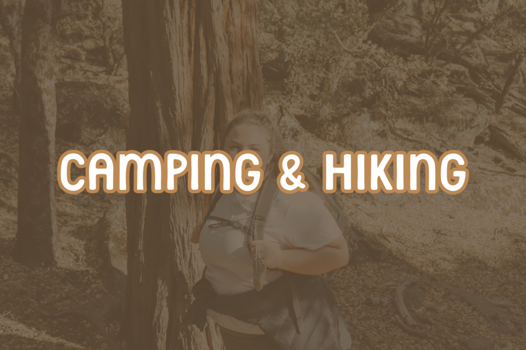 travel by type- camping and hiking